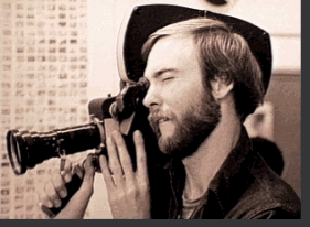 Rob Dickehuth shooting 16mm Film On-Location in San Francisco, 1982